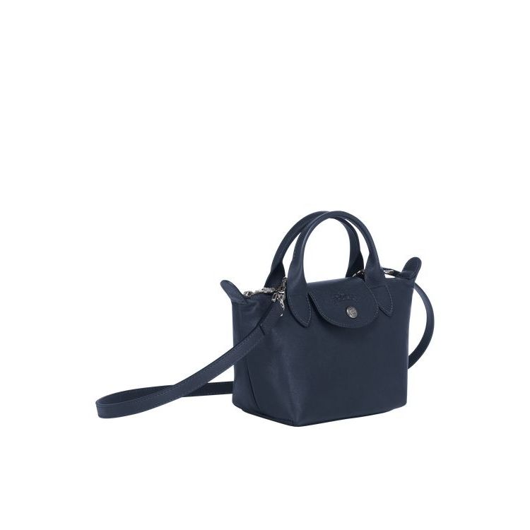 Longchamp Xs Bőr Mini Táska Sötétkék | 609312ITG