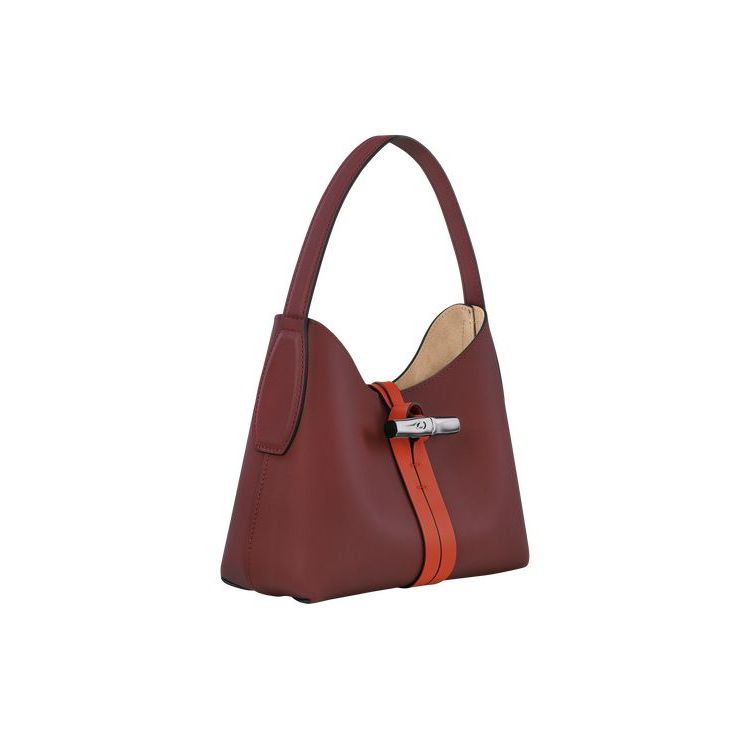 Longchamp Xs Bőr Válltáskák Bordó Narancssárga | 452601YWM