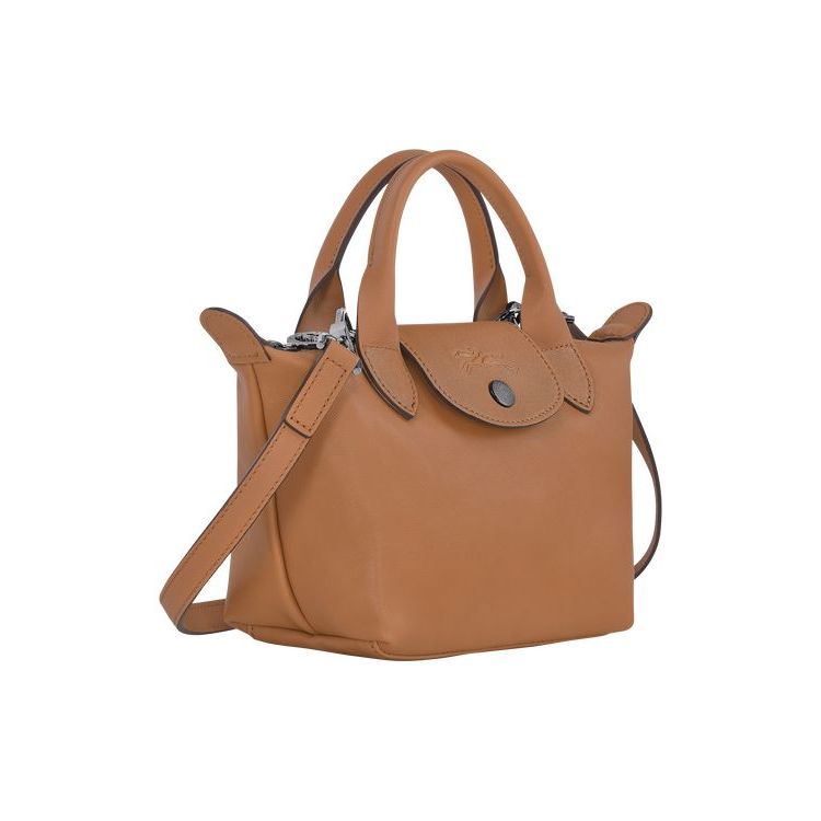 Longchamp Xs Hazelnut Bőr Kézitáska Bézs | 142309XZE