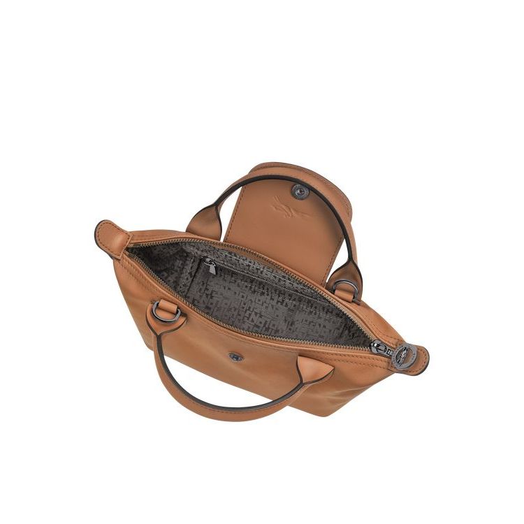 Longchamp Xs Hazelnut Bőr Kézitáska Bézs | 142309XZE