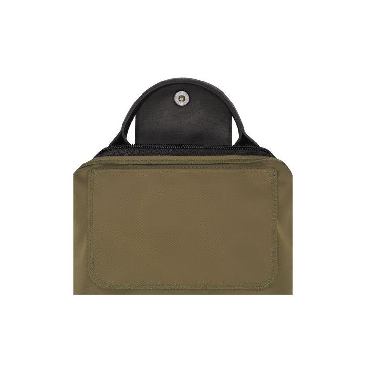 Longchamp Xs Recycled canvas Kézitáska Khaki | 619054ZKQ