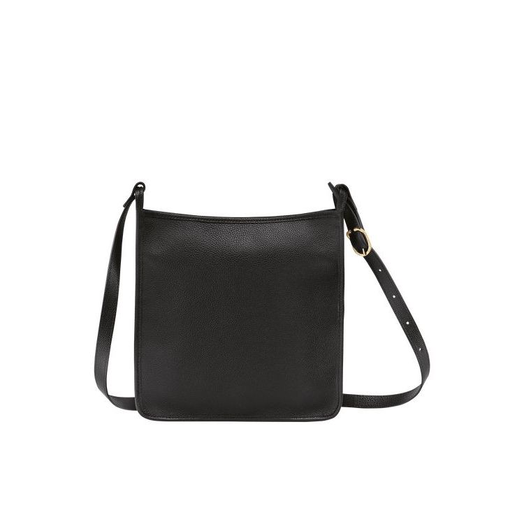 Longchamp Zipped L Bőr Crossbody Táska Fekete | 327581IEA