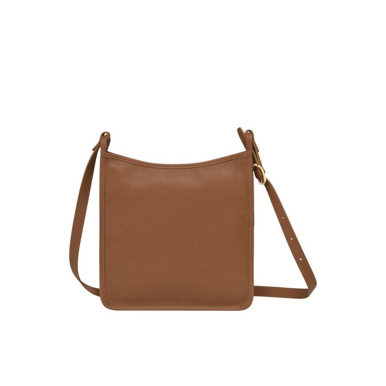 Longchamp Zipped L Caramel Bőr Crossbody Táska Barna | 630597BIQ