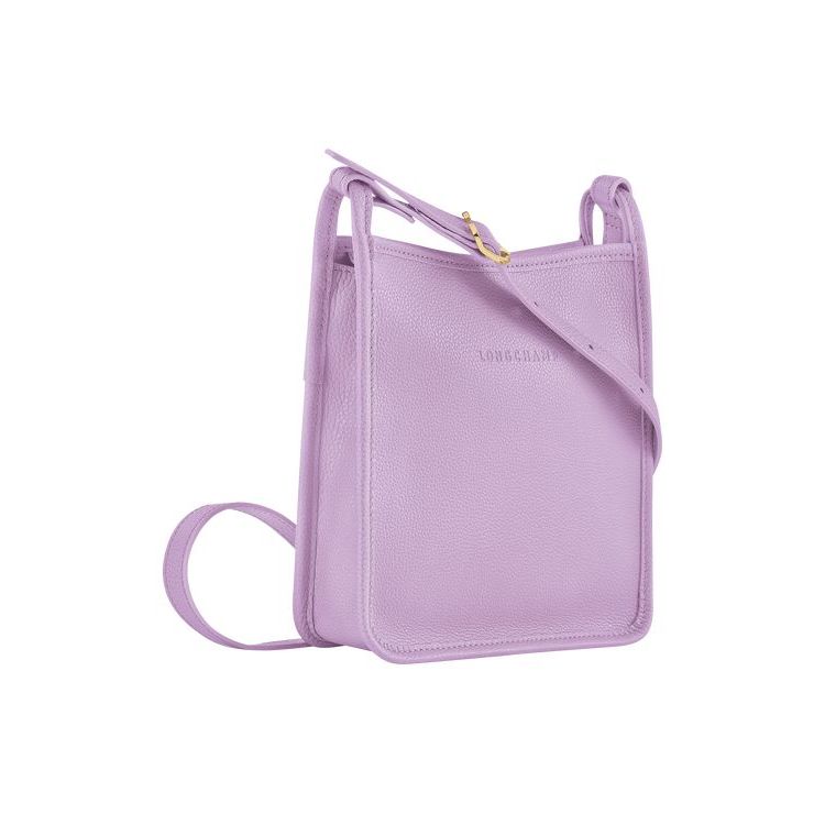 Longchamp Zipped S Bőr Crossbody Táska Lila | 786542DTU