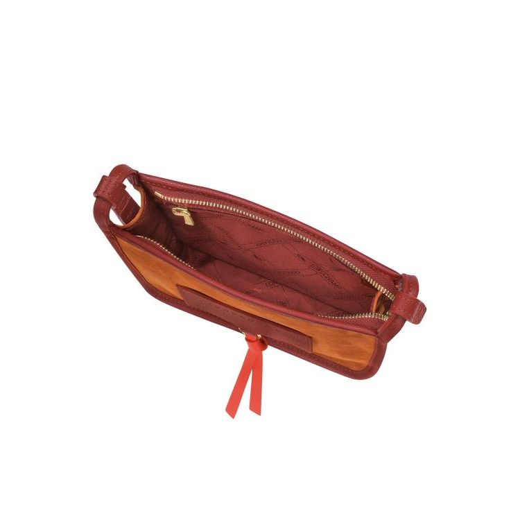 Longchamp Zipped S Saffron Bőr Mini Táska Narancssárga | 974635QFG