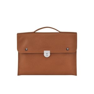 Longchamp Briefcase S Caramel Bőr Aktatáska Barna | 258403XGE