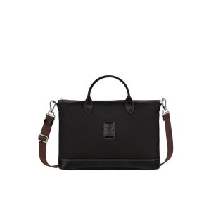 Longchamp Briefcase S Vászon Aktatáska Fekete | 698247RGL