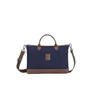 Longchamp Briefcase S Vászon Aktatáska Kék | 516928TXZ