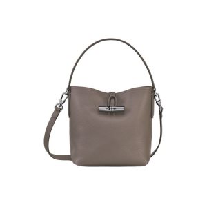 Longchamp Bucket S Bőr Crossbody Táska Szürke | 245396JMK