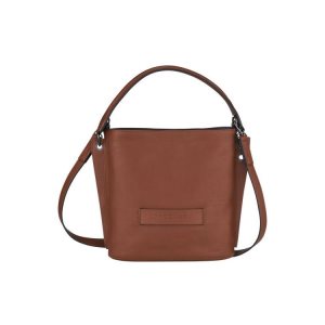 Longchamp Bőr Crossbody Táska Barna | 502174VBN