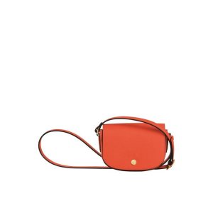 Longchamp Bőr Crossbody Táska Narancssárga | 701529YMQ