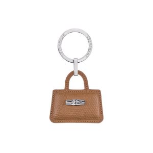 Longchamp Bőr Kulcstartó Bézs | 830296DHY