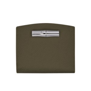 Longchamp Bőr Pénztárca Khaki | 541793VGL