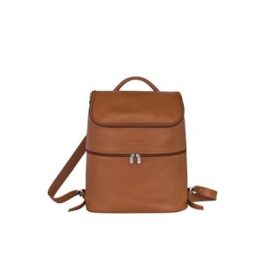 Longchamp Caramel Bőr Hátizsák Barna | 402795GXF