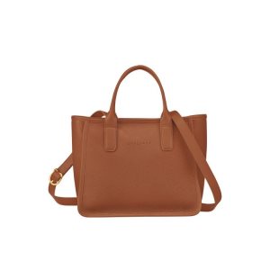 Longchamp Caramel Bőr Kézitáska Barna | 630178BCD