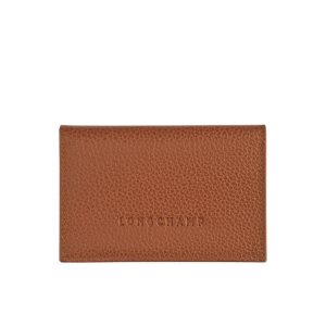 Longchamp Card Caramel Bőr Kártyatartó Barna | 369214YEV