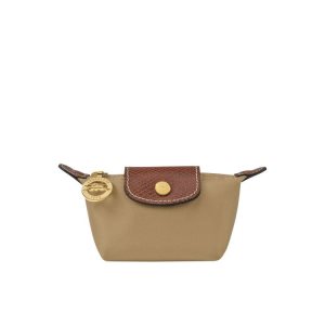 Longchamp Desert Recycled canvas Kártyatartó Khaki | 279438DHM