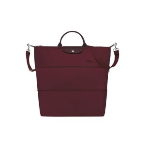 Longchamp Expandable Recycled canvas Utazótáskák Bordó | 807543QZT