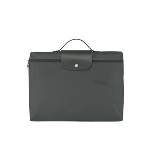 Longchamp Folder Recycled canvas Aktatáska Mélyszürke | 584796WGA