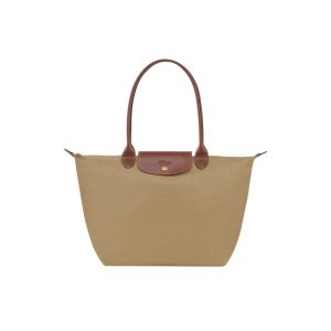 Longchamp L Desert Recycled canvas Válltáskák Khaki | 850269UPI