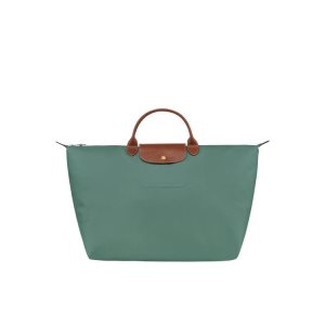 Longchamp L Recycled canvas Utazótáskák Szürke Zöld | 329648JIZ