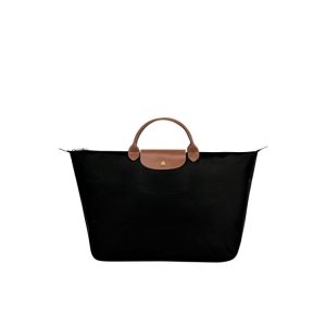 Longchamp L Recycled canvas Utazótáskák Fekete | 796034BYE