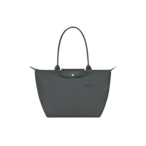 Longchamp L Recycled canvas Válltáskák Mélyszürke | 371265WSQ