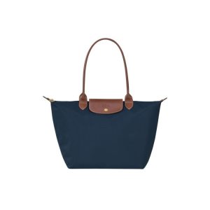 Longchamp L Recycled canvas Válltáskák Sötétkék | 396512JCP