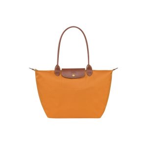 Longchamp L Saffron Recycled canvas Válltáskák Narancssárga | 217548LDO