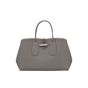 Longchamp L Turtledove Bőr Kézitáska Szürke | 065247QCT