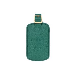 Longchamp Luggage Tag Bőr Travel Accessories Szürke Zöld | 032716KCY