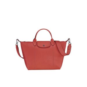 Longchamp M Terracotta Bőr Kézitáska Narancssárga | 140839TEZ