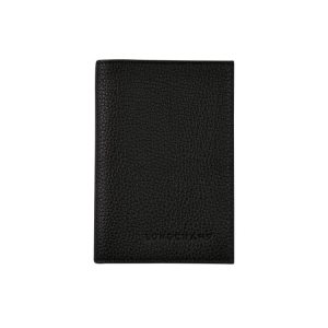 Longchamp Passport Cover Bőr Pouches Fekete | 509264PWR