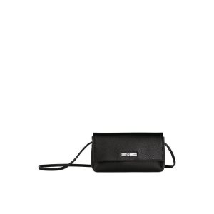 Longchamp Pouch Bőr Pouches Fekete | 615948SJG