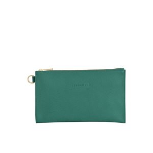 Longchamp Pouch Bőr Pouches Szürke Zöld | 247180KPU