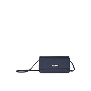 Longchamp Pouch Bőr Pouches Sötétkék | 203971JSN