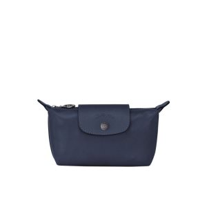 Longchamp Pouch Bőr Pouches Sötétkék | 569372QDF