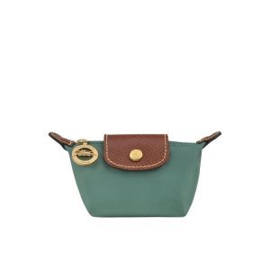 Longchamp Recycled canvas Kártyatartó Szürke Zöld | 873216FGT