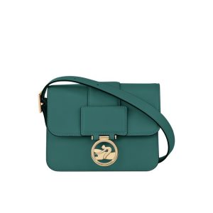 Longchamp S Bőr Crossbody Táska Szürke Zöld | 260937DAU