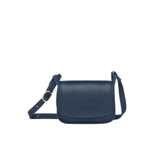 Longchamp S Bőr Crossbody Táska Sötétkék | 931864WMR