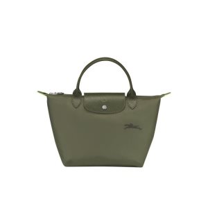 Longchamp S Forest Recycled canvas Kézitáska Zöld | 286197ELZ