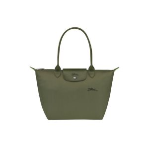 Longchamp S Forest Recycled canvas Válltáskák Zöld | 180327HXQ