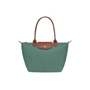 Longchamp S Recycled canvas Válltáskák Szürke Zöld | 253918MCD