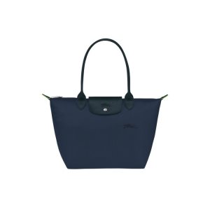 Longchamp S Recycled canvas Válltáskák Sötétkék | 296840KYD