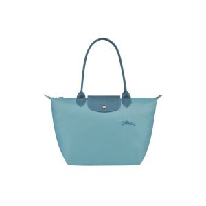 Longchamp S Thunderstorm Recycled canvas Válltáskák Kék | 641279TJO