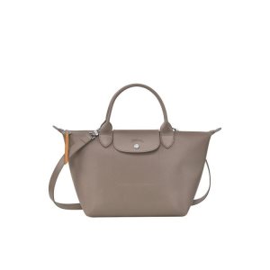 Longchamp S Vászon Kézitáska Szürke Barna | 458217OUY