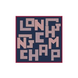 Longchamp Scarf 70 Silk Sál Sötétkék | 507863NPS