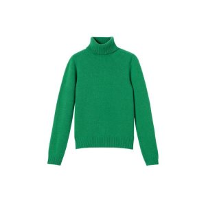 Longchamp Turtleneck Pulóver Gyapjú Blúz Zöld | 532786NTL