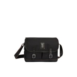 Longchamp Vászon Crossbody Táska Fekete | 158904RJI