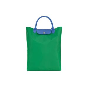 Longchamp Vászon Kézitáska Zöld | 234681MVN